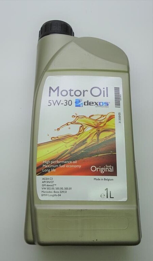 Motorolie synthetisch 5W30, origineel Saab